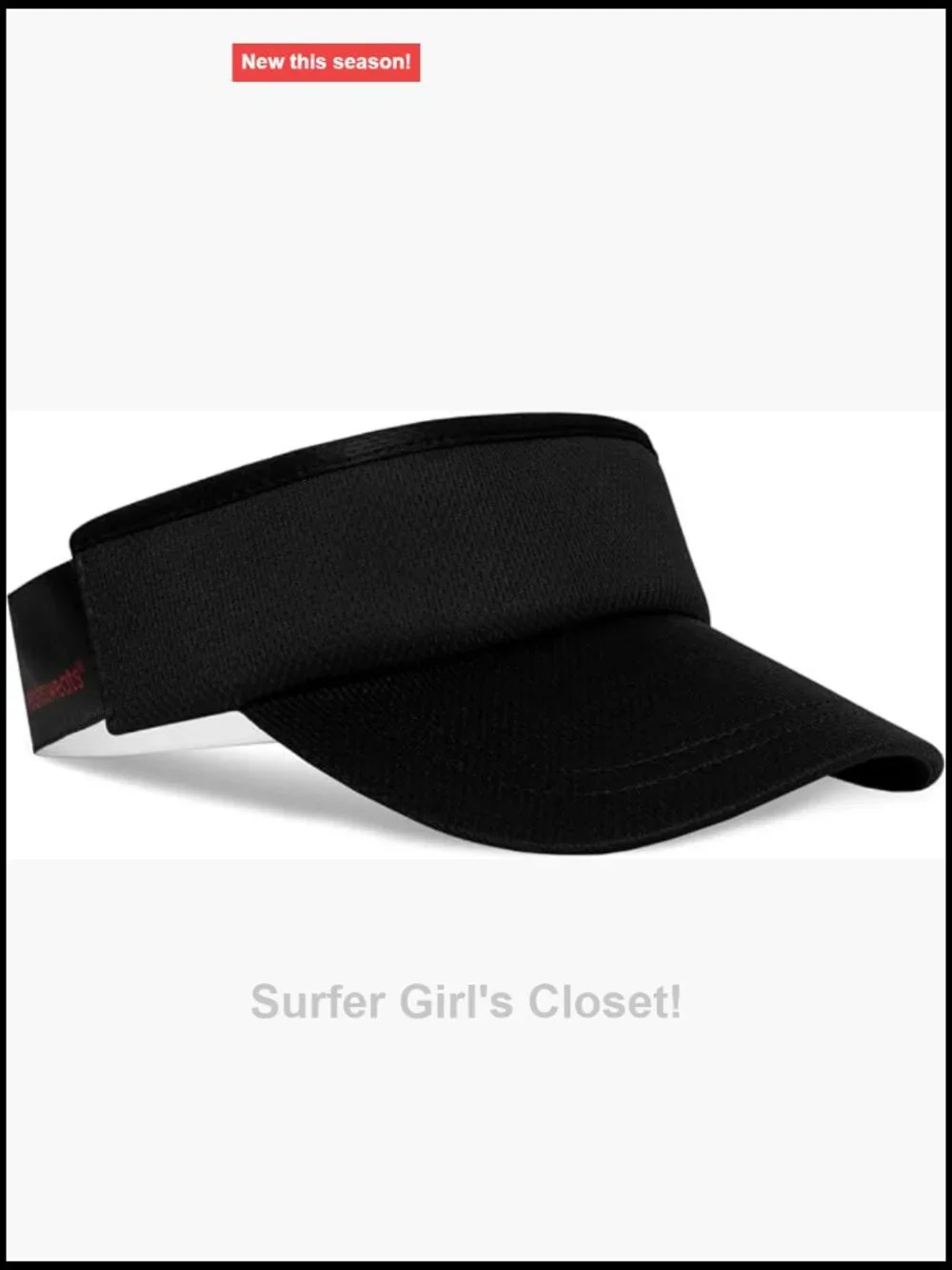 Lightweight Performance Running Sun Visor with Elastic Back